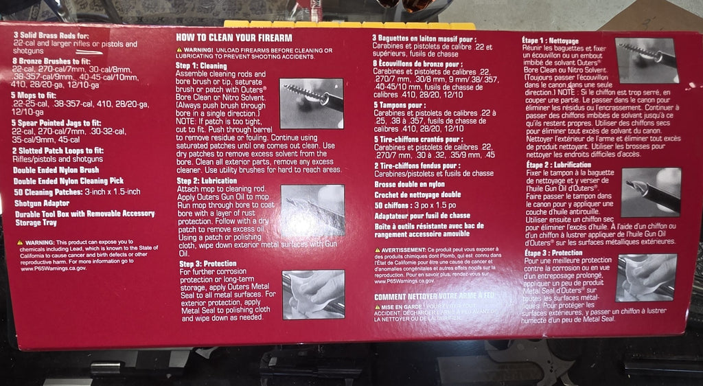 Outers Toolbox Gun Cleaning Kit